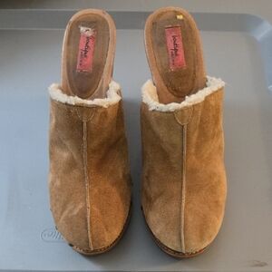 Vintage Nordstrom Boutique Brown Suede Women's Clogs